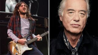 Red Hot Chili Peppers guitarist John Frusiante and Jimmy Page