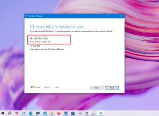 Create Windows 11 USB option