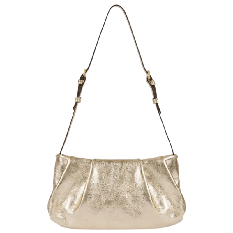 Air & Grace, Isola: Gold Leather Handbag