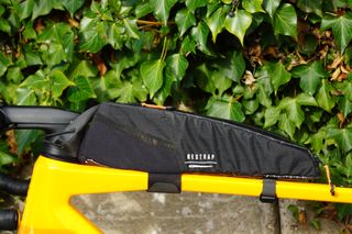 Restrap Race Top Tube Bag which is one of the best bikepacking bags