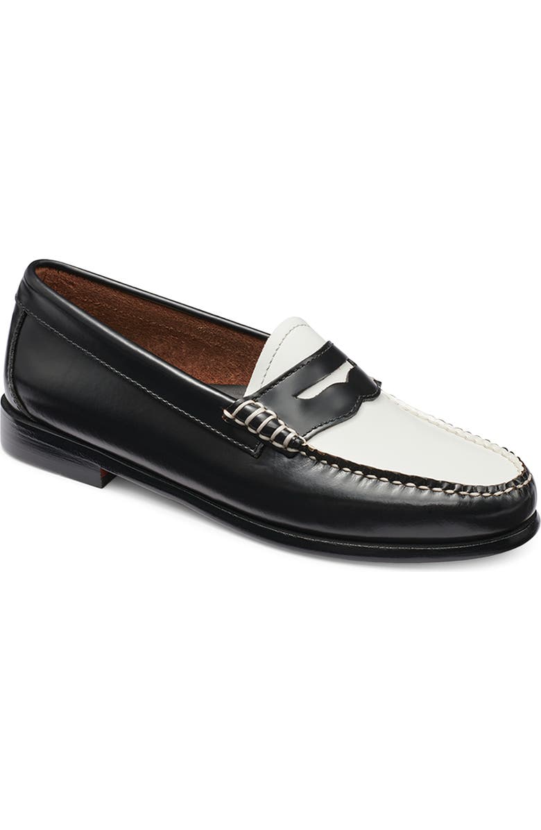 black and white loafers for women