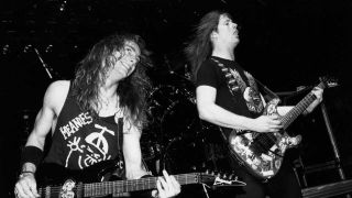 Gary Holt and Rick Hunolt performing on stage 