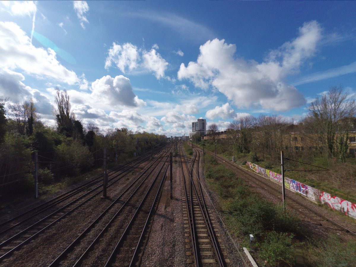 View over a train track