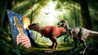 AI-generated dinosaur image