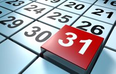 Calendar: last due date - stock photo