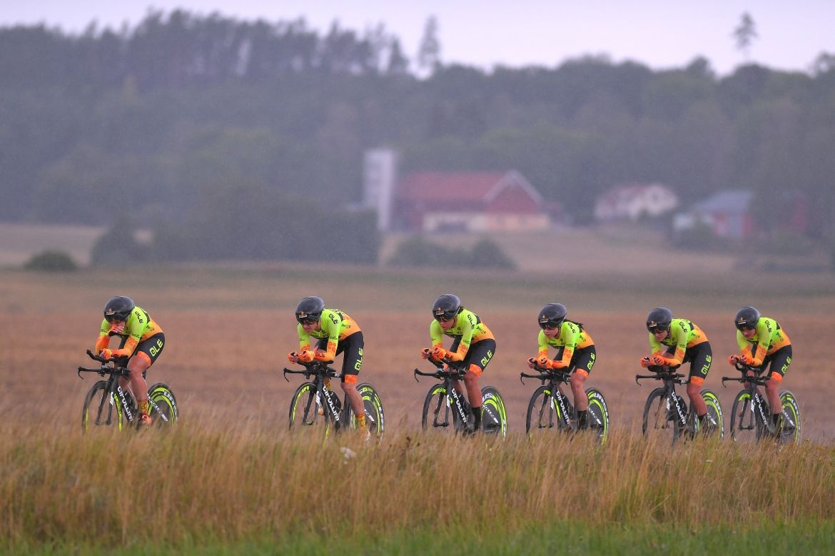 Ale Cipollini out in the countryside
