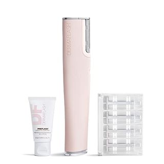 Dermaflash Luxe+ Sonic Dermaplaning Tool for Face Peach Fuzz Removal, Anti-Aging and Exfoliation, Pop Pink