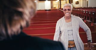 Dionne Warwick sitting for interview in Dionne Warwick: Don’t Make Me Over