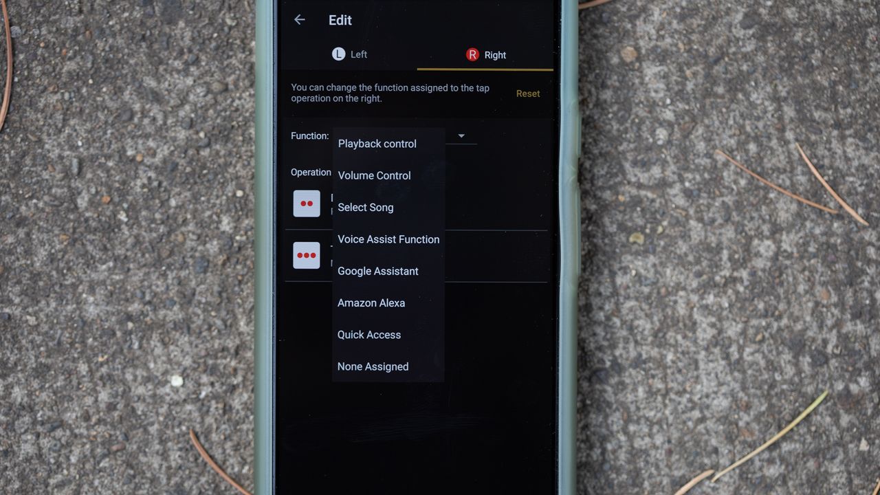 Sony Linkbuds touch control options
