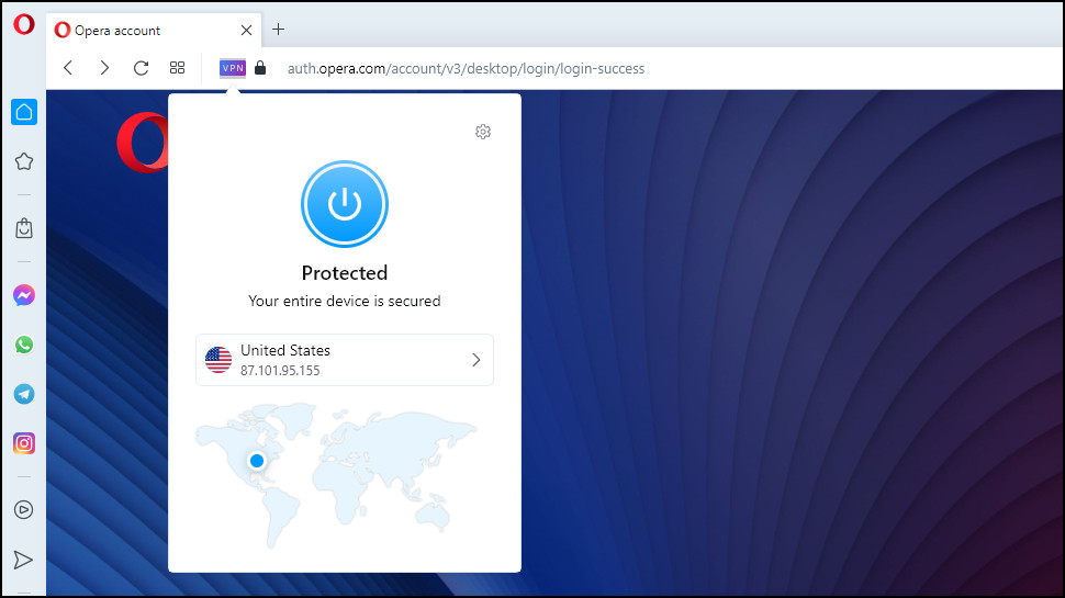 VPN Opera. VPN free for Opera.