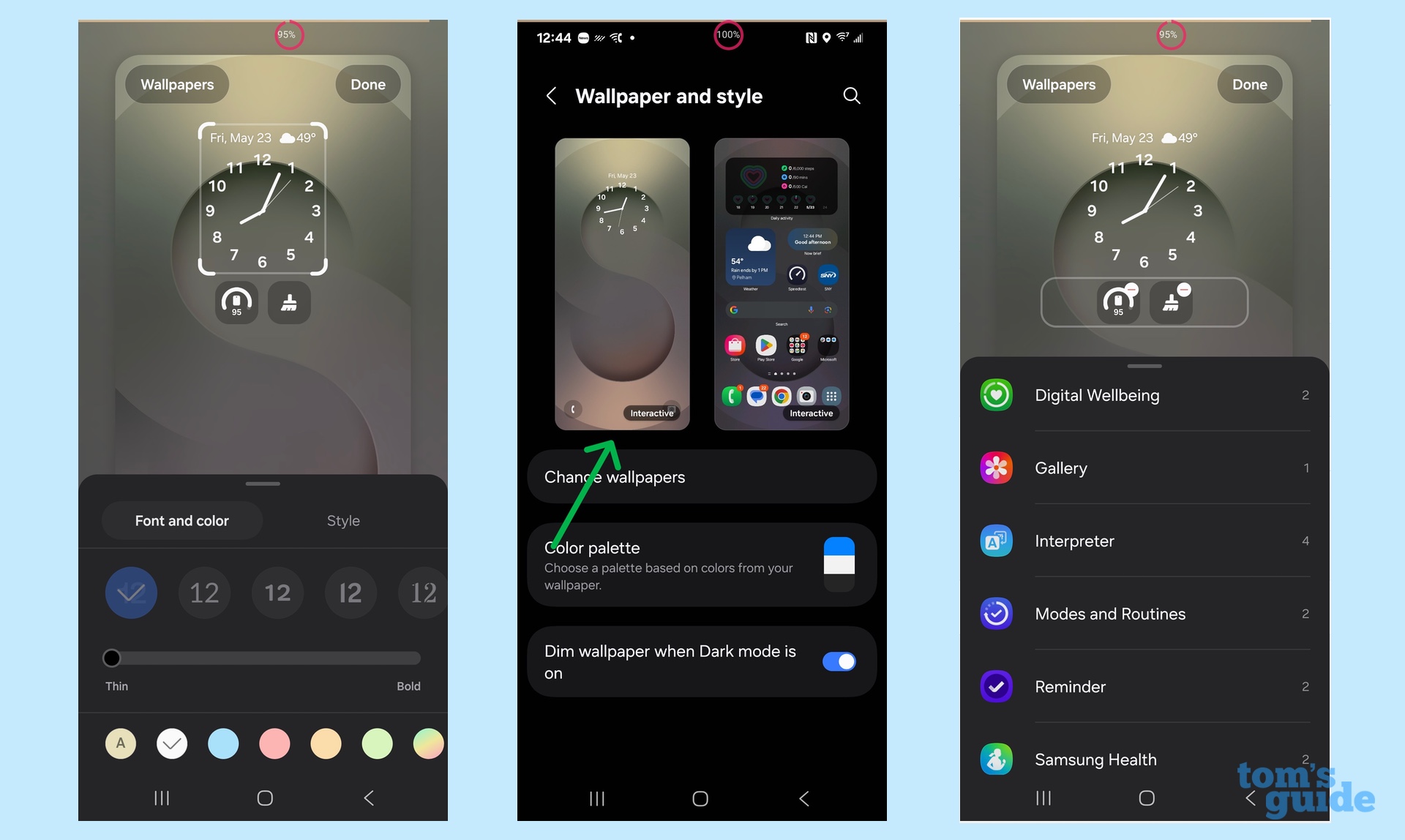 customize galaxy s25 lock screen settings