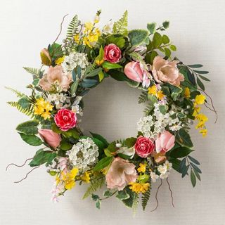 colorful spring wreath