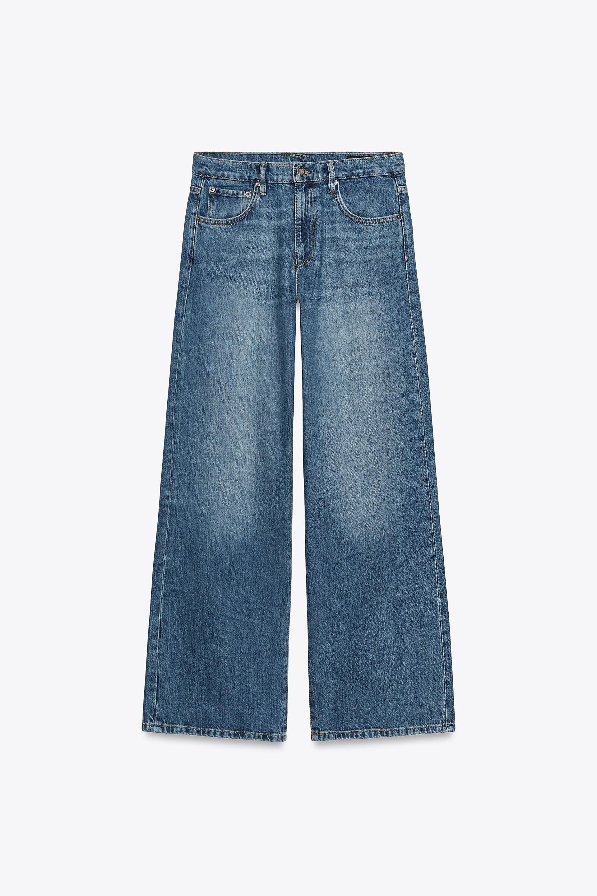 Zw Collection Wide Leg Low Rise Jeans