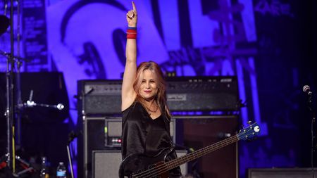 Jennifer Finch of music group L7 performs onstage at The Art Of Elysium Presents WE ARE HEAR'S HEAVEN 2020 at Hollywood Palladium on January 04, 2020 in Los Angeles, California.