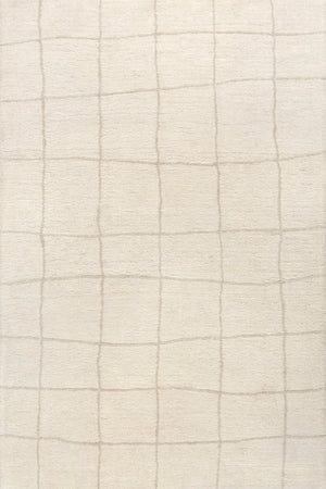 Cove Checked Wool Rug | Ivory