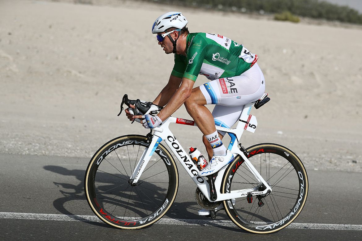 Alexander Kristoff makes his way back to the bunch