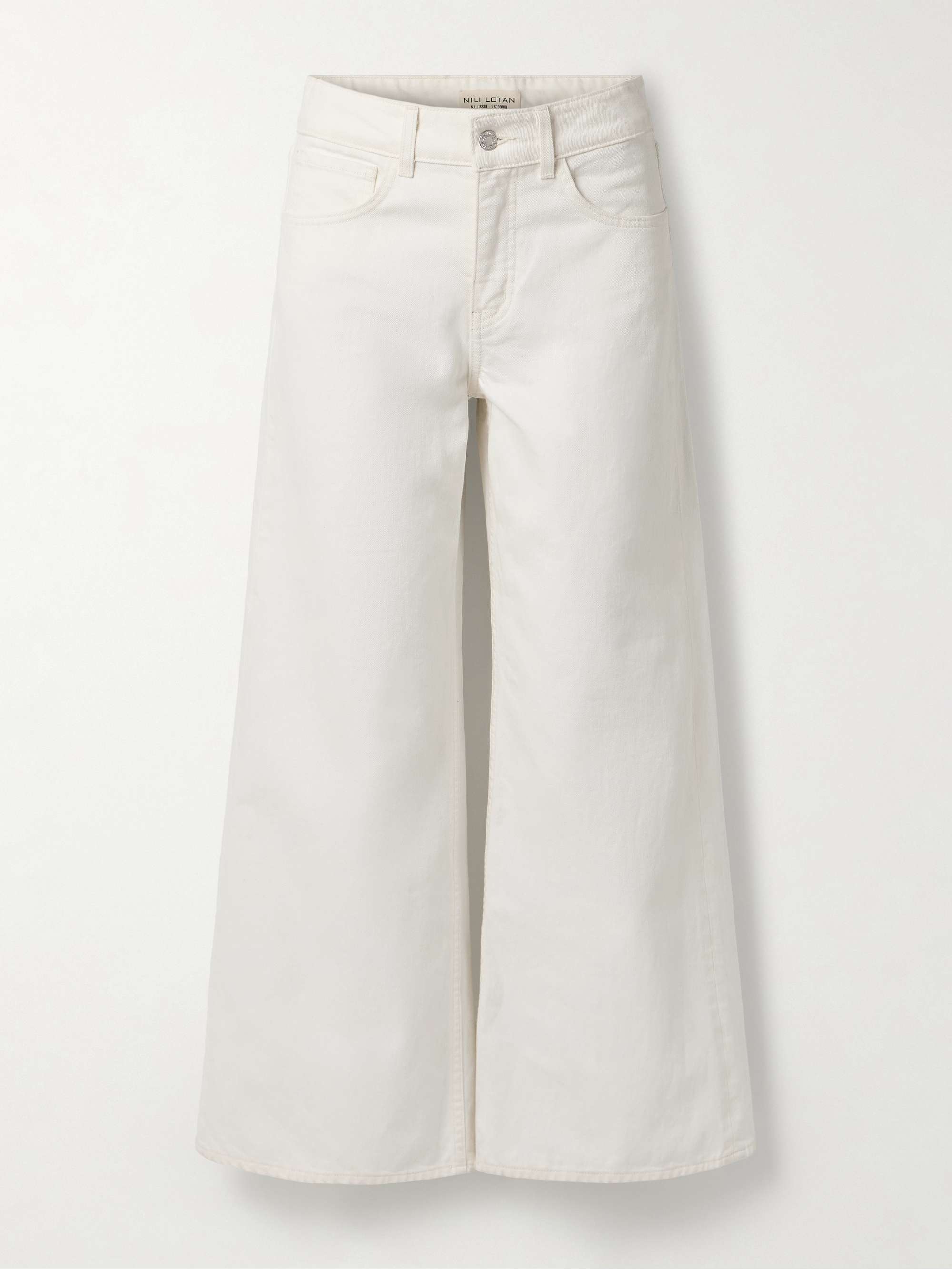 Marlene Cropped High-Rise Wide-Leg Jeans