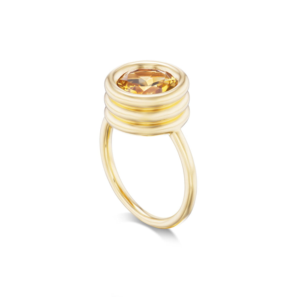 Citrine Grotto Ring in Yellow Gold