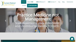 Website screenshot for Human Medical Billing