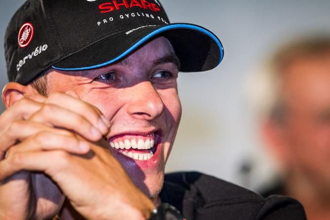Ramunas Navardauskas (Garmin-Sharp) laughs about the tough week ahead