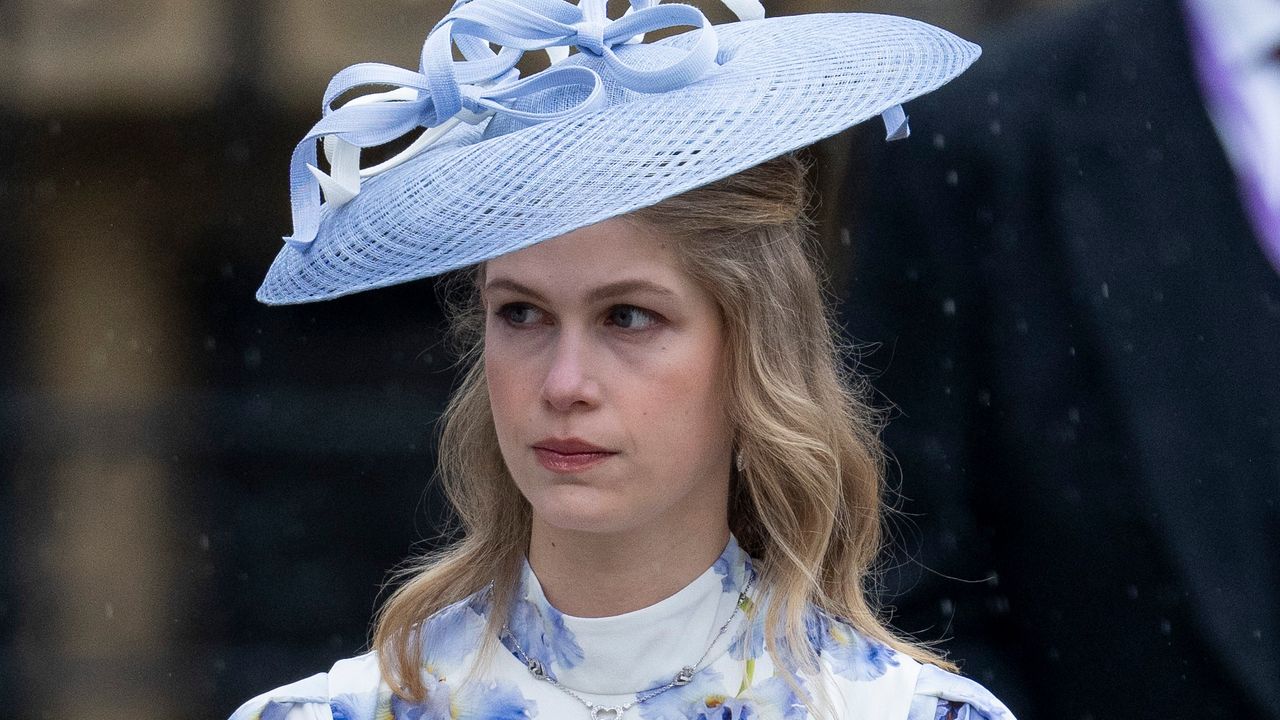 Lady Louise Windsor&#039;s coronation concert outfit. Seen here is Lady Louise Windsor at Westminster Abbey 