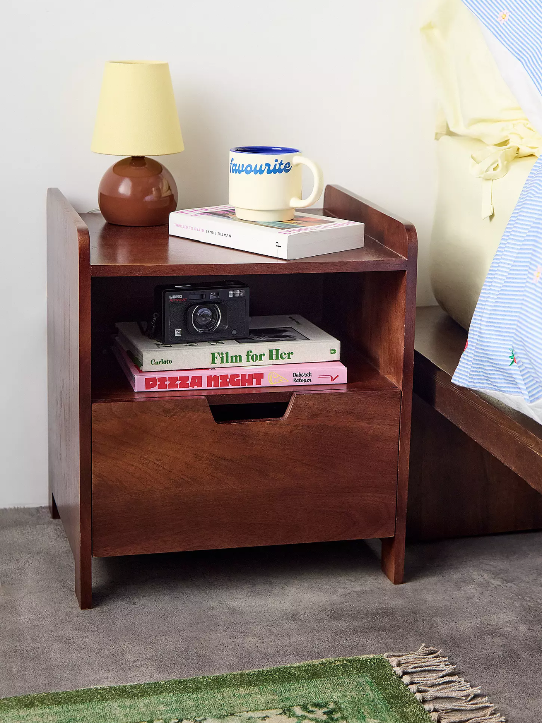 A wood nightstand from Urban Outfitters