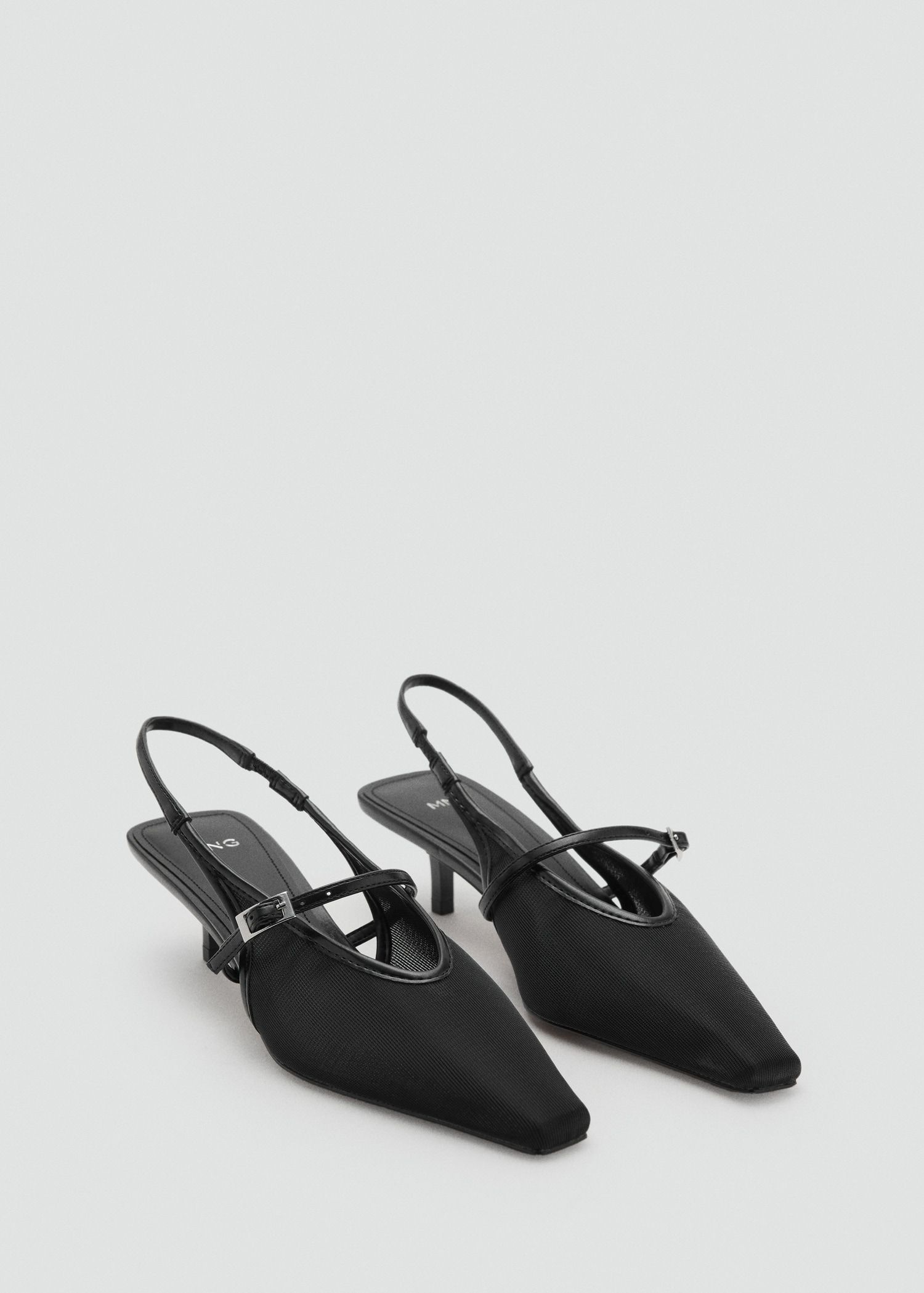 Mesh Buckle Stiletto-Heeled Shoes - Women | Mango Usa