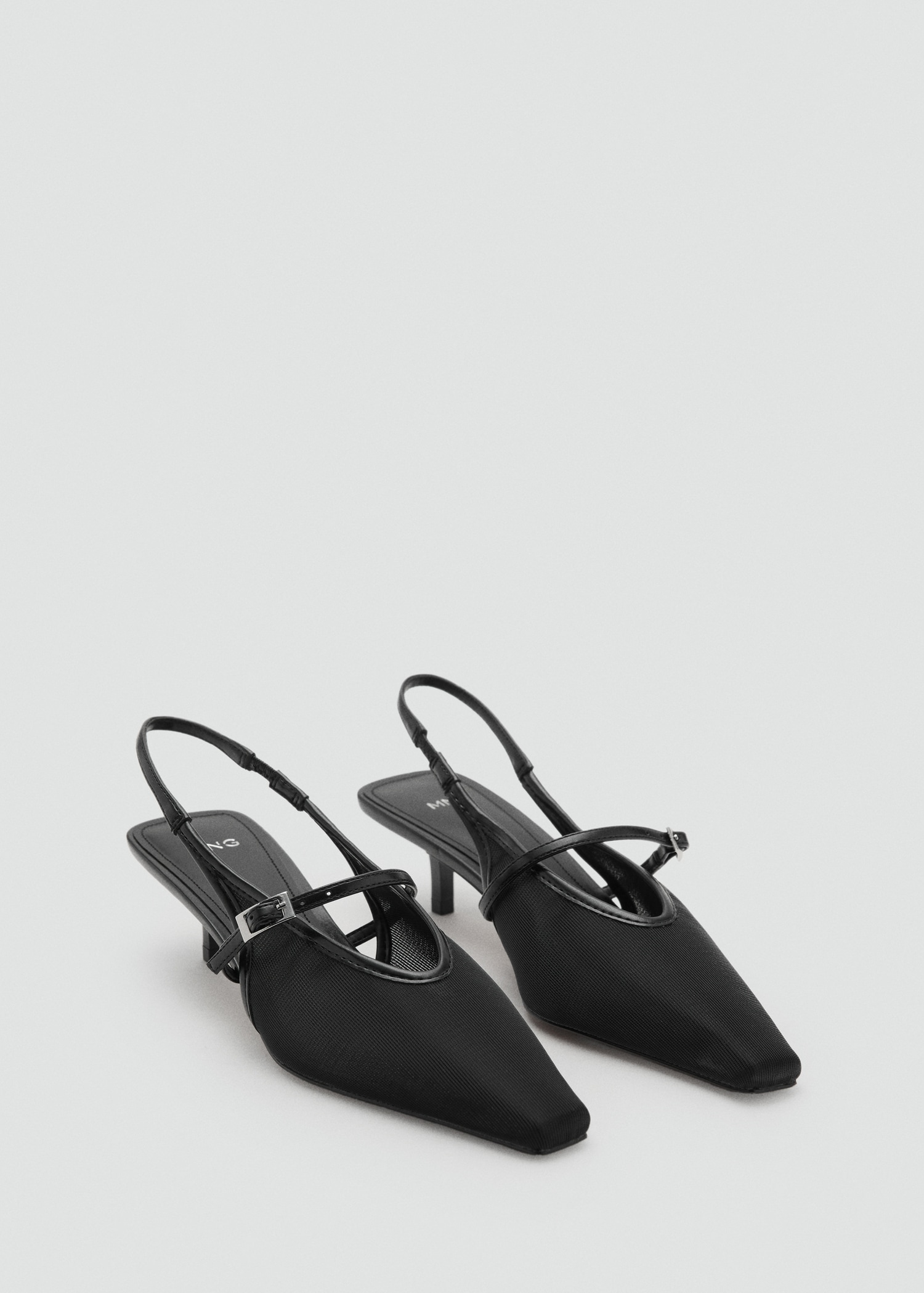 Mesh Buckle Stiletto-Heeled Shoes - Women | Mango Usa
