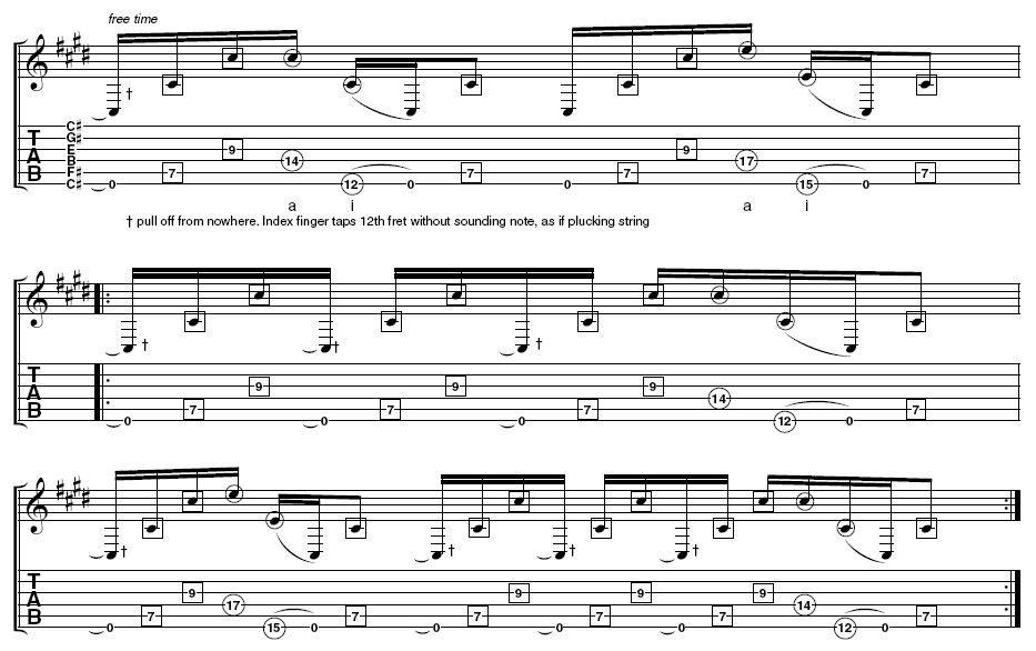 Two-handed tapping with Wes Borland