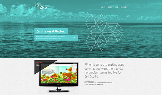 Colour trends web design 2013: Zag Studio