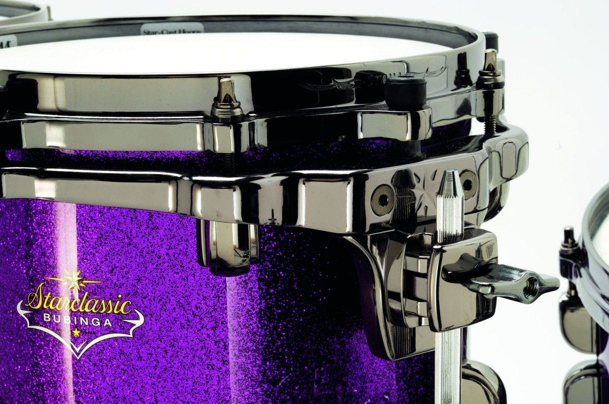 Tama's revamped Star-Cast tom mounting brackets are tightly contoured to take up as little as possible