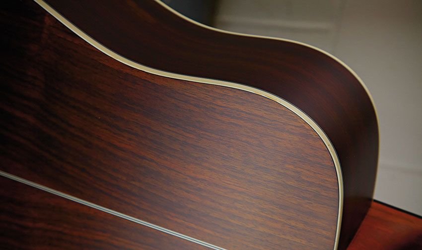The back is made from solid Indian rosewood