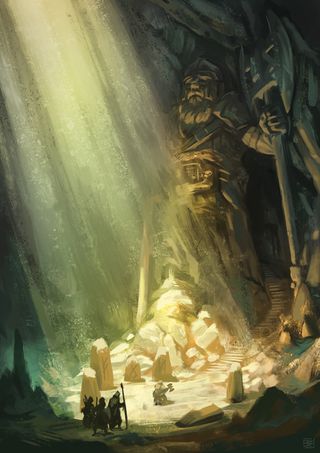 Watch these tips on how to paint a dusty, gloomy underground scene