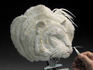 Calvin Nicholls Paper Art - big cat