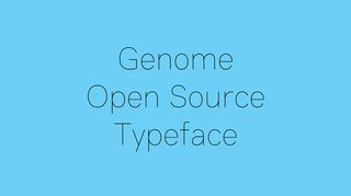 Free font: Genome