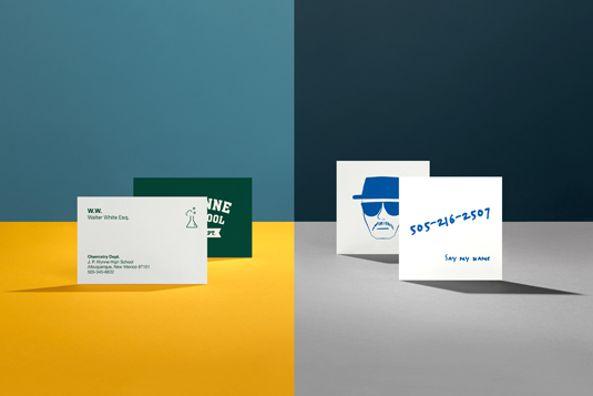 famous fictional character business cards