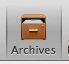 The Archives tab of the organizer