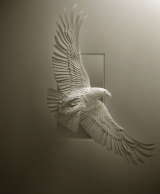 Calvin Nicholls Paper Art - eagle