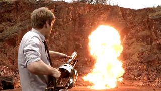 Colin Furze's DIY thermite launcher in its explosive glory