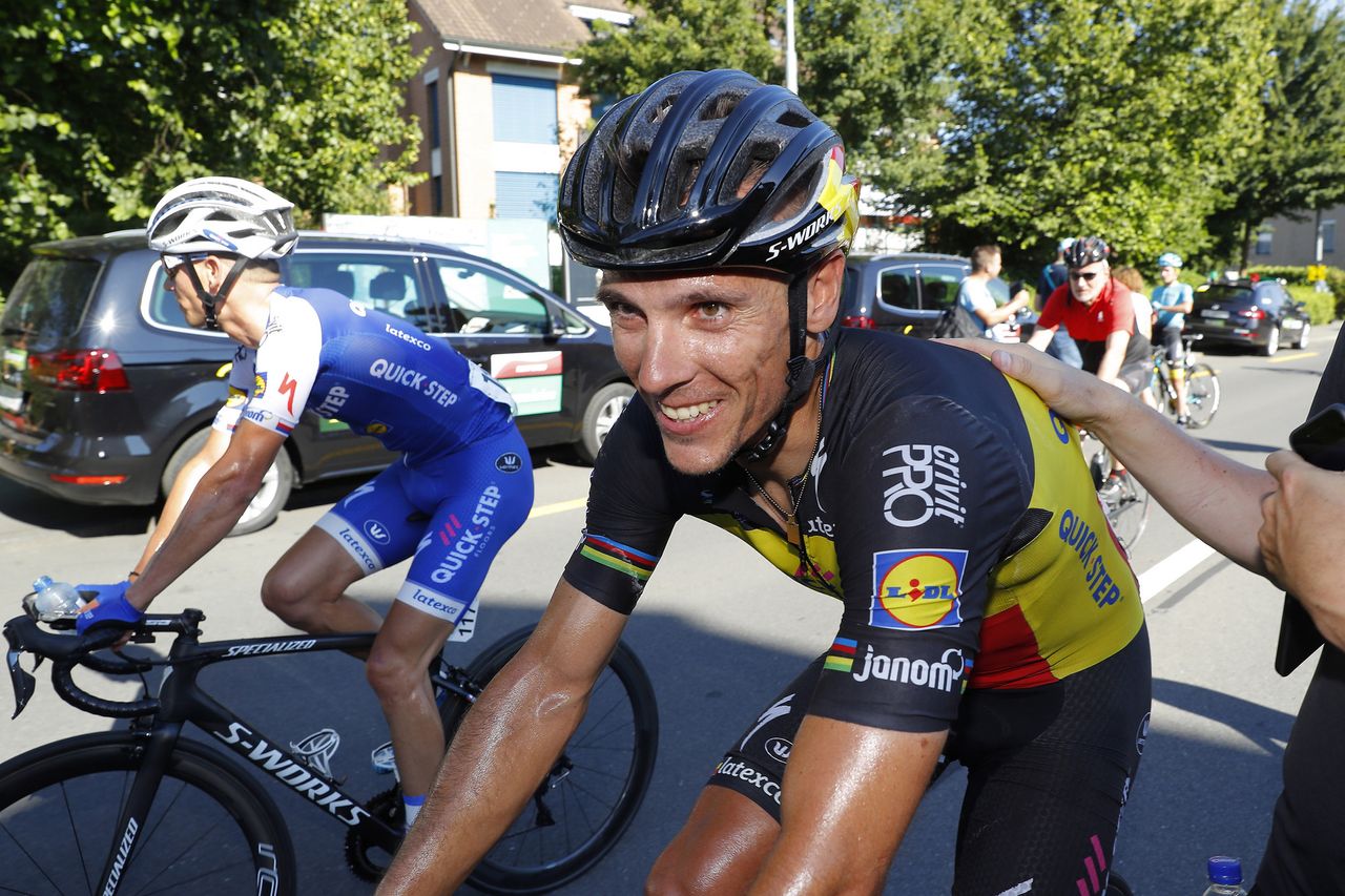 Philippe Gilbert is all smiles after his Tour de Suisse stage win