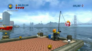 A Cheep Cheep gets reeled in in LEGO City Undercover