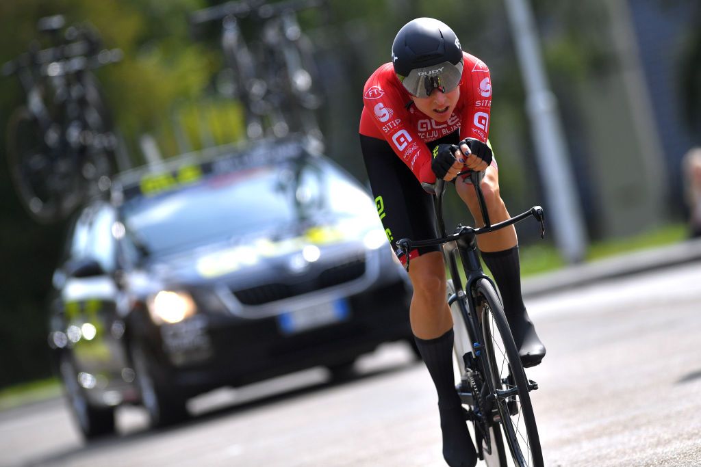 EDE NETHERLANDS AUGUST 24 Marlen Reusser of Switzerland and Ale Btc Ljubljana Team during the 23rd Simac Ladies Tour 2021 Prologue a 24km Individual Time Trial stage from Ede to Ede SLT2021 SimacDS UCIWWT on August 24 2021 in Ede Netherlands Photo by Luc ClaessenGetty Images