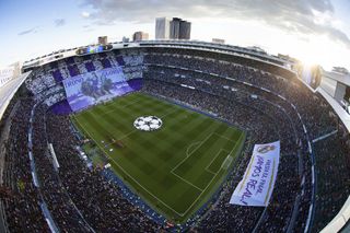 A general view before the UEFA Champions League Semi Final Second Leg match between Real Madrid and Bayern Muenchen at Estadio Santiago Bernabeu on May 1, 2018 in Madrid, Spain.