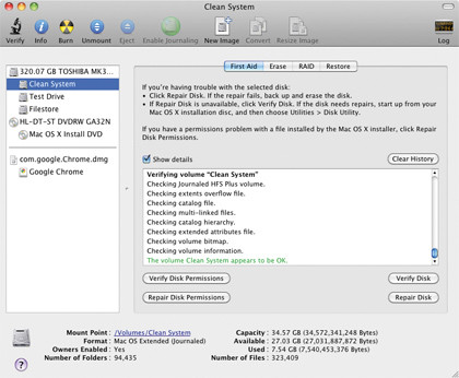 Disk utility