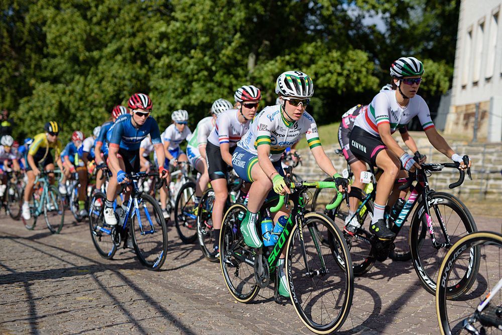 Australian national champion, Amanda Spratt (Orica-AIS) at Th&uuml;ringen Rundfarht 2016 - Stage 1