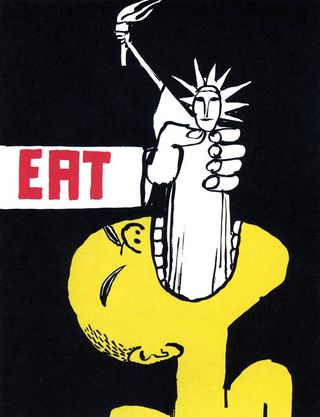 Eat is Tomi Ungerer's best-known radical protest poster