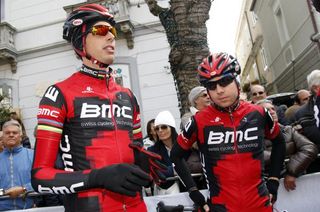 Alessandro Ballan (BMC) at the start.