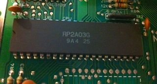 The 2A03 chip as found in a North-American NTSC NES console (cc Famitracker)