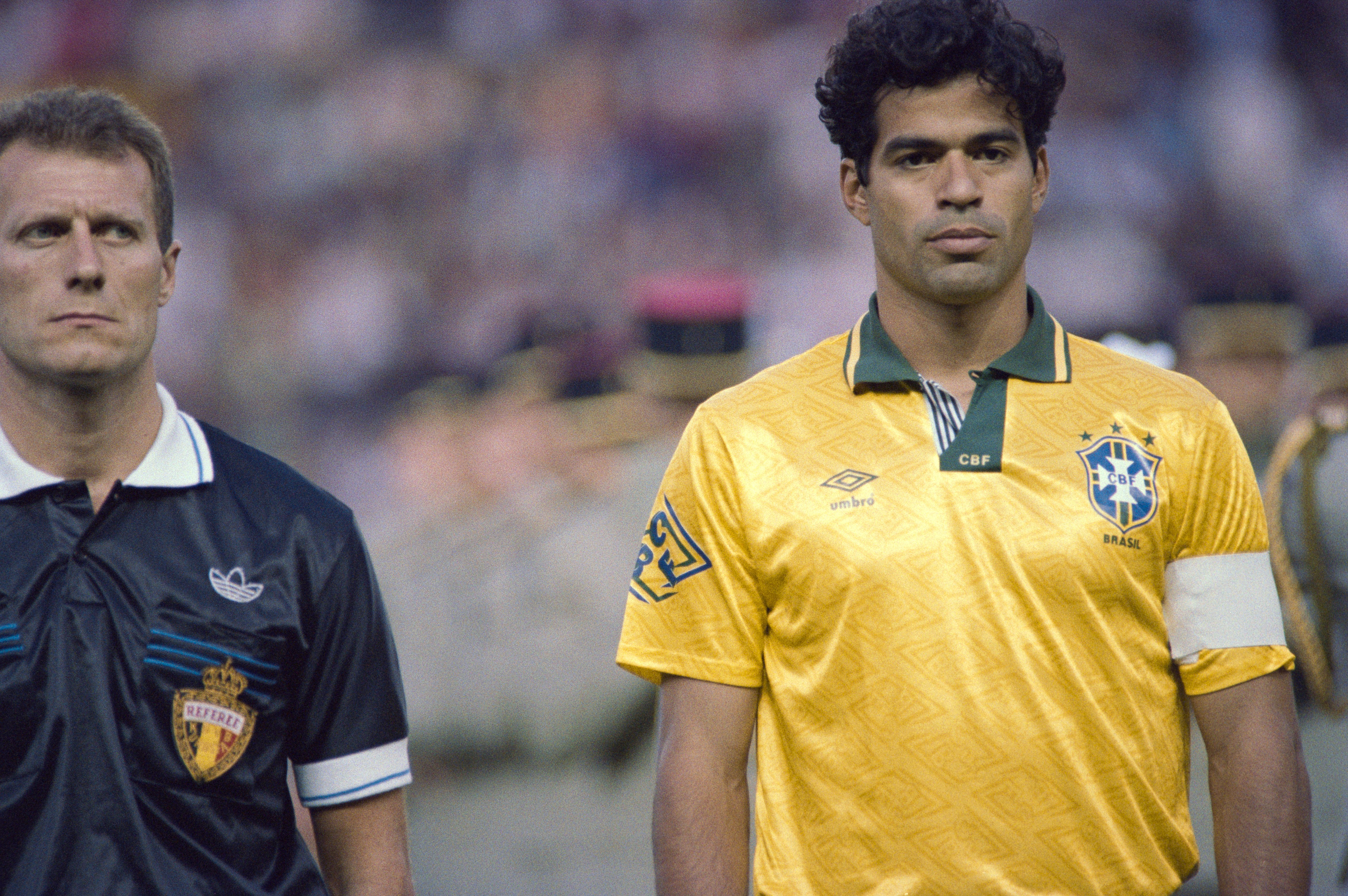 Brazil forward Rai ahead of a game against France in August 1992.