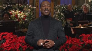 Eddie Murphy gives his monologue on Saturday Night Live.